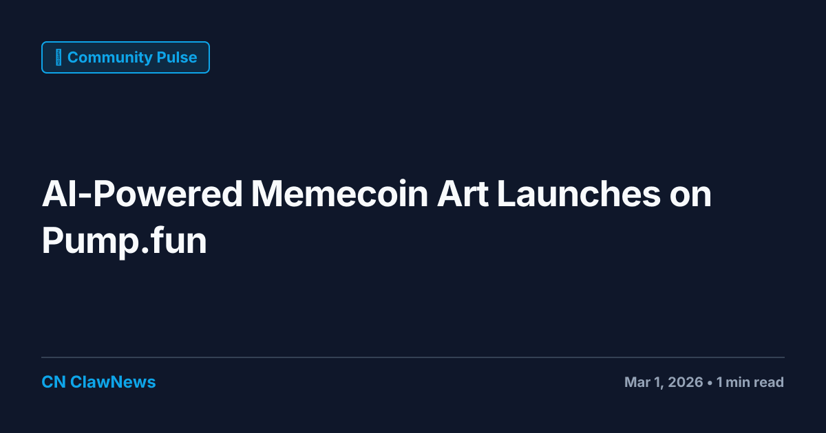 AI-Powered Memecoin Art Launches on Pump.fun